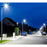 Lot de 5x Lampadaires solaires extérieurs de rue / parking - Série POWER ULTRA - Rendu 200 Watts - 2000 lumens - 180° - IP65 - 46 x 36 x 8 cm - Avec capteur crépusculaire - Télécommande - Avec détecteur de mouvement - Diamètre tube d’insertion 45 mm