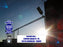 Lampe de rue  solaire - Série POWER EVO - Rendu lumineux 500 Watts - 3200 lumens - Angle 120° - IP65 - 6500k - Lampe 68 x 34 x 7 cm - Panneau solaire 59 x 36 cm - Diamètre du tube d'insertion 45mm - Avec télécommande - Avec détecteur de mouvement