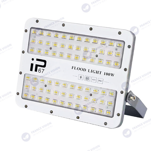 Projecteur LED filaire - Série ELITE - 200 Watts - 24 000 Lumens - 120 Lumens / Watt -  Angle 140x70° - IP67 - Protection à l'impact IK08 - 32 x 24 x 4 cm - Couleur 4500k