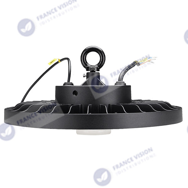 Lampe industrielle UFO - Série SAPHIR V2 - Puissance Ajustable 85 / 100 / 150 / 200 Watts - 200 Lumens/Watt - Angle 120° - IP65 - IK08 - 30 x 8 cm - Dimmable - Transformateur OSRAM - Flicker Free - 5000k - Garantie 5 ans