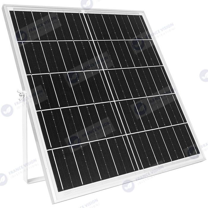 Lot de 7x Projecteurs LED solaires - Série SECURITY V2 - 250 Watts - 1500 Lumens - Angle 90° - IP65 - Lampe 26 x 21 x 4 cm - Panneau solaire MONOCRISTALLIN 30 x 21 x 2 cm - Avec détecteur de mouvement - Avec télécommande - Support ajustable - 6000k
