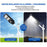 Solaire - Luminaire LED pour Candélabre / Lampe de rue et parking - Série VIEW - 90 Watts - Angle 60° - IP65 - Avec détecteur de mouvement PIR - Avec capteur crépusculaire - Panneau solaire en silicium - Avec télécommande - Diamètre tube d’insertion 45mm