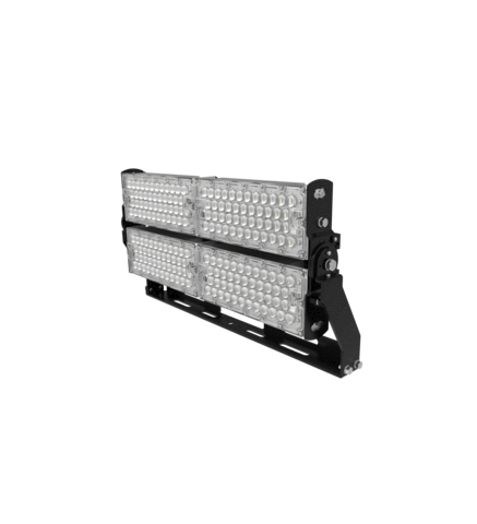 Projecteur haute puissance LED de stade - Série Évasion - 480 Watts - 74 400 Lumens - 155 Lumens/Watt - 529 x 362 x 132 mm - Angle 20° / 40° / 60° / 90° / 140*100° / 120° au choix - IP65 - Rotatif - Transformateur Meanwell - Garantie 5 ans