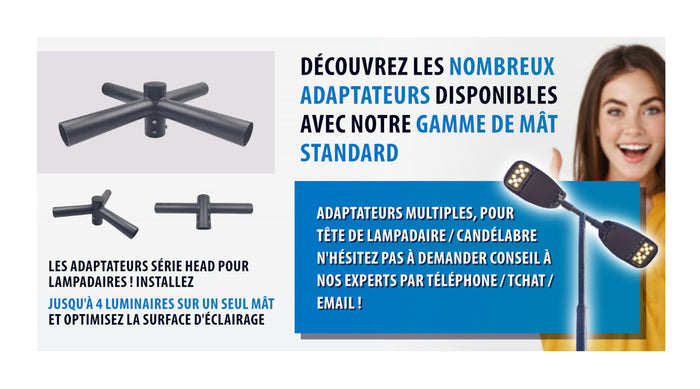 [NOUVEAU] Adaptateurs série HEAD pour lampadaire