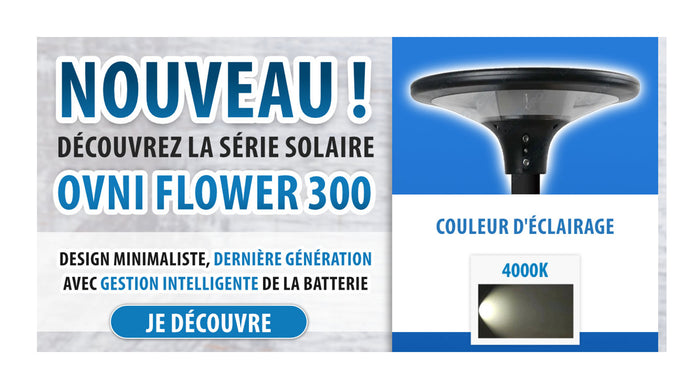 [NOUVEAU] Lampe solaire pour extérieur - Série OVNI SUN FLOWER 300