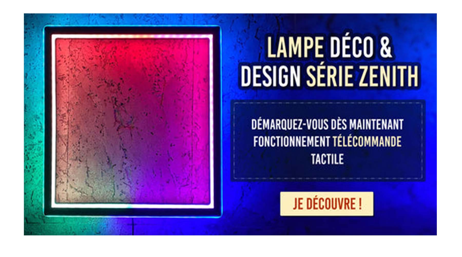 [NOUVEAUTÉ] Applique murale RGB Multicolores - Série ZENITH – Version CARRÉE