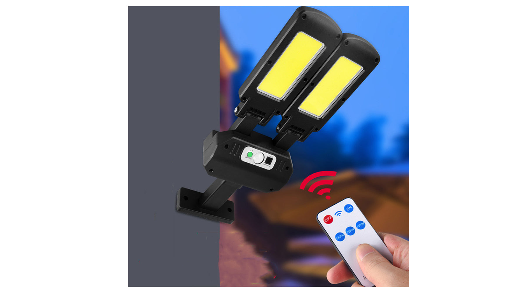 [NOUVEAU] Lampe LED solaire à double tête ajustable - série MOBILE