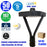 Lot de 4x Lampes de jardin et parking filaires CCT (3000k/4000k/6500k) - Série OVALI V3 - 50 Watts - 8350 Lumens - 167 Lumens/watt - IK08 - IP66 - 120° ajustable - 44 x 30 x 30 cm - Tube d’insertion 48 / 60mm - Garantie 5 ans