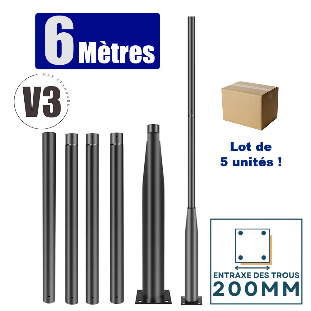 Lot de 5x Mâts / Poteaux pour lampe de rue - Nouveau design - Série Lot de 5x Mâts / Poteaux pour lampe de rue - Nouveau design - Série