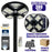 Lot de 5x Lampes solaires pour extérieur - Série OVNI CRYSTAL V2 - 300 Watts - 1900 Lumens - Angle 360° - IP65 - Lampe 55 x 55 cm - Panneau polycristallin 42 x 35 cm - Tube d'insertion 60/76 mm - Détecteur de mouvement - Télécommande - 6000k