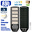 Lot de 6x Luminaires LED pour Candélabre / Lampe de rue et parking - Série VIEW V3 CCT (Couleur Changeante en Température) - 800 Watts - 3500 Lumens - Angle 140*70° - IP65 - Lampe 72 x 25 x 5 cm - Panneau MONOCRISTALLIN 61 x 23 cm - Détecteur de mouvement