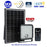 Lot de 8x Projecteurs LED solaires CCT (Couleur Changeante en Température) - Série SECURITY V1 - Rendu lumineux 300 Watts - 4800 lumens - Angle 120° x 60° - IP65 - Lampe 20 x 19 x 5 cm - Panneau solaire monocristallin - Détecteur PIR