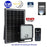 Projecteur LED solaire - Série SECURITY V1 - Rendu lumineux 150 Watts - 1500 lumens - Angle 120° x 60° - IP65 - 6000k - Lampe 14 x 15 x 3 cm - Panneau solaire monocristallin ajustable 22 x 18 x 2 cm - Détecteur Infrarouge - Télécommande