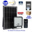 Lot / Carton de 8x Projecteurs LED solaires - Série SECURITY V1 - Rendu lumineux 150 Watts - 1500 lumens - Angle 120° x 60° - IP65 - 6000k - Lampe 14 x 15 x 3 cm - Panneau solaire monocristallin ajustable 22 x 18 x 2 cm - Détecteur PIR - Télécommande