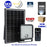 Lot / Carton de 8x Projecteurs LED solaires - Série SECURITY V1 - Rendu lumineux 300 Watts - 4800 lumens - Angle 120° x 60° - IP65 - 6000k - Lampe 20 x 19 x 5 cm - Panneau solaire monocristallin - Détecteur PIR - Télécommande
