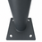 Mât / Poteau pour lampe de rue - Nouveau design - Série STANDARD V4 EVO avec TRAPPE - Vis antivol - 4 mètres - Entraxe latéral des trous 200mm -  Couleur Gris foncé - Finition épurée