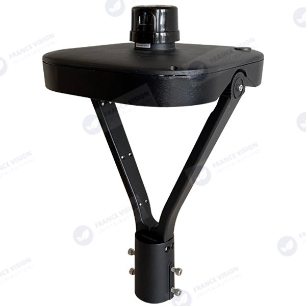 Lot de 4x Lampes de jardin et parking filaires CCT (3000k/4000k/6500k) - Série OVALI V3 - 50 Watts - 8350 Lumens - 167 Lumens/watt - IK08 - IP66 - 120° ajustable - 44 x 30 x 30 cm - Tube d’insertion 48 / 60mm - Garantie 5 ans
