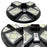 Lot de 5x Lampes solaires pour extérieur - Série OVNI CRYSTAL V2 - 300 Watts - 1900 Lumens - Angle 360° - IP65 - Lampe 55 x 55 cm - Panneau polycristallin 42 x 35 cm - Tube d'insertion 60/76 mm - Détecteur de mouvement - Télécommande - 6000k