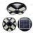 Lot de 5x Lampes solaires pour extérieur - Série OVNI CRYSTAL V2 - 300 Watts - 1900 Lumens - Angle 360° - IP65 - Lampe 55 x 55 cm - Panneau polycristallin 42 x 35 cm - Tube d'insertion 60/76 mm - Détecteur de mouvement - Télécommande - 6000k