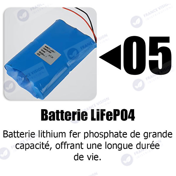 Lot de 5x Lampes solaires pour extérieur - Série OVNI CRYSTAL V2 - 300 Watts - 1900 Lumens - Angle 360° - IP65 - Lampe 55 x 55 cm - Panneau polycristallin 42 x 35 cm - Tube d'insertion 60/76 mm - Détecteur de mouvement - Télécommande - 6000k
