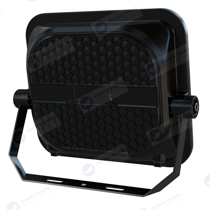 Lot de 5x Projecteurs LED solaires - Série SECURITY V4 - CCT - Rendu lumineux 450 Watts - 4800 Lumens - Angle 90° - IP65 - Lampe 28 x 22 x 5 cm - Panneau MONOCRISTALLIN FULL BLACK 35 x 35 x 2 cm - Avec détecteur de mouvement - Avec télécommande