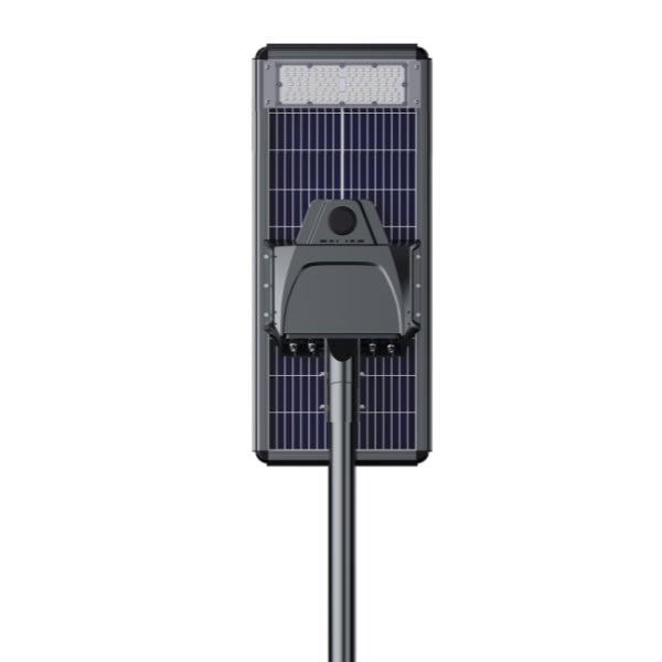 Lot de 4x Lampes de rue solaires - Série STARSHIP ELITE - 12 800 Lumens - Angle 150x70° - IP65 - 3000k/4000k/6000k au choix - Structure ALUMINIUM - Tube d'insertion 76mm - Régulateur MPPT - Détecteur de mouvement - Télécommande - Garantie 3 ans