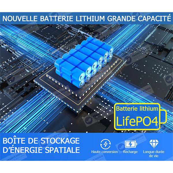 Lampe de rue solaire - Série STARSHIP ULTRA BLACK - Rendu lumineux 2000 Watts - 5000 Lumens - 6000k - Angle 140*70° - IP65 - Structure aluminium - Dimensions 108 x 22 x 8 cm - Tube 60mm - Contrôle intelligent - Détecteur de mouvement - Télécommande