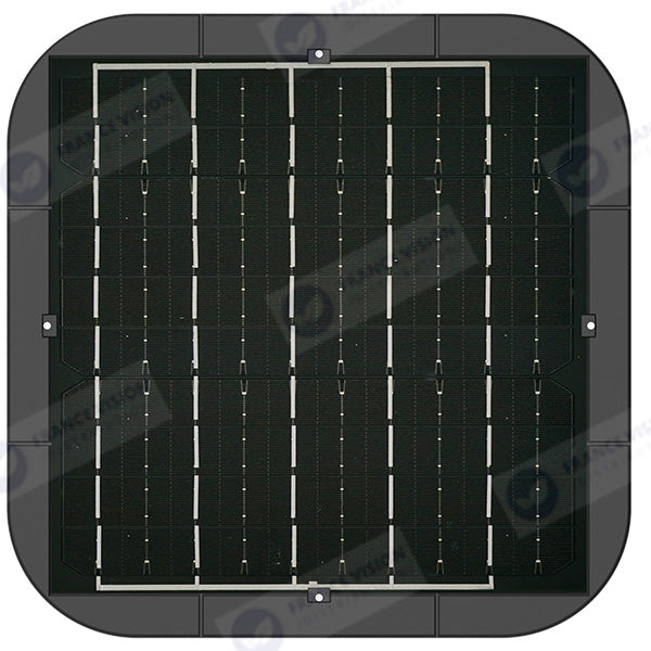 Lot de 5x Lampes solaires - Série OVNI SUN FLOWER V2 250 - CCT (3000k+6500k) - Rendu Lumineux 250 Watts - 1500 Lumens - Angle 120° - IP65 - 44 x 44 x 10 cm - Panneau MONOCRISTALLIN - Détecteur de mouvement - Télécommande - Capteur crépusculaire