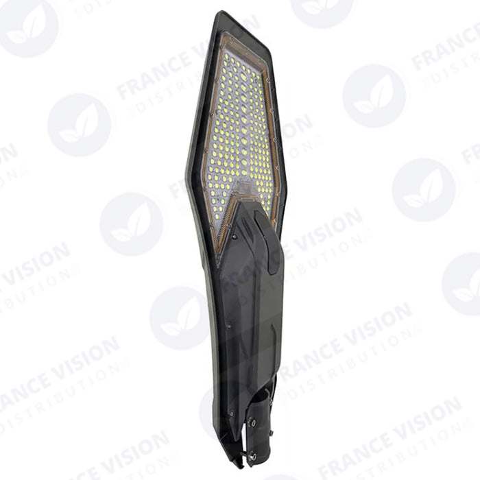 Lot de 4x Lampes de rue solaires - Série INTERSTELLAR ELITE PIR - 800 Watts - 5600 Lumens - Angle 150*70° - IP66 - Lampe 75 x 34 x 10 cm - Panneau 67 x 45 x 3 cm - Contrôleur intelligent - Télécommande - Support inclus - Détecteur de mouvement - 6000k