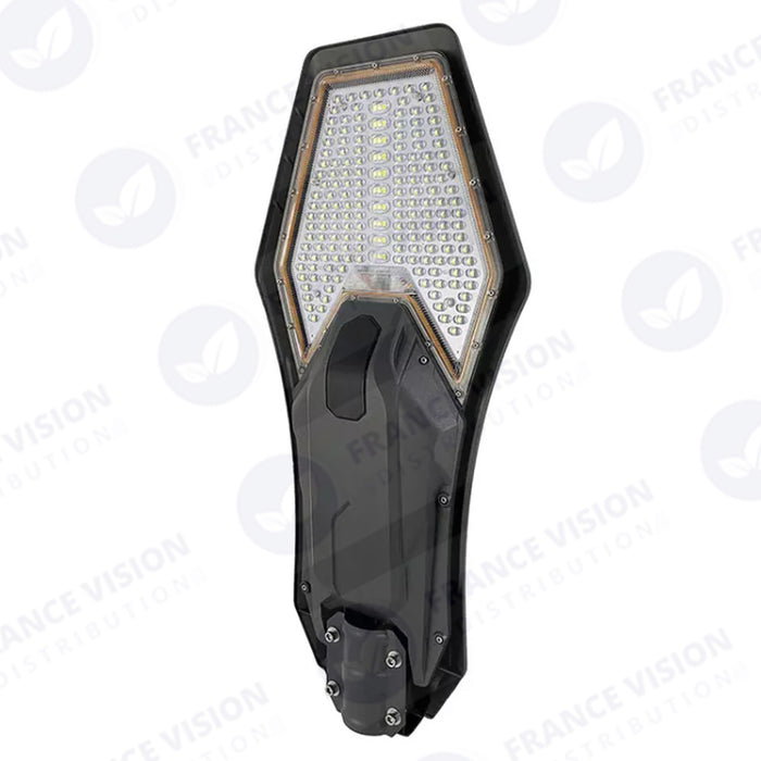 Lot de 4x Lampes de rue solaires - Série INTERSTELLAR ELITE PIR - 800 Watts - 5600 Lumens - Angle 150*70° - IP66 - Lampe 75 x 34 x 10 cm - Panneau 67 x 45 x 3 cm - Contrôleur intelligent - Télécommande - Support inclus - Détecteur de mouvement - 6000k