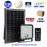 Lot de 8x Projecteurs LED solaires CCT (Couleur Changeante en Température) - Série SECURITY V1 - Rendu lumineux 150 Watts - 1500 lumens - Angle 120° x 60° - IP65 - Lampe 14 x 15 x 3 cm - Panneau solaire monocristallin - Détecteur Infrarouge - Télécommande
