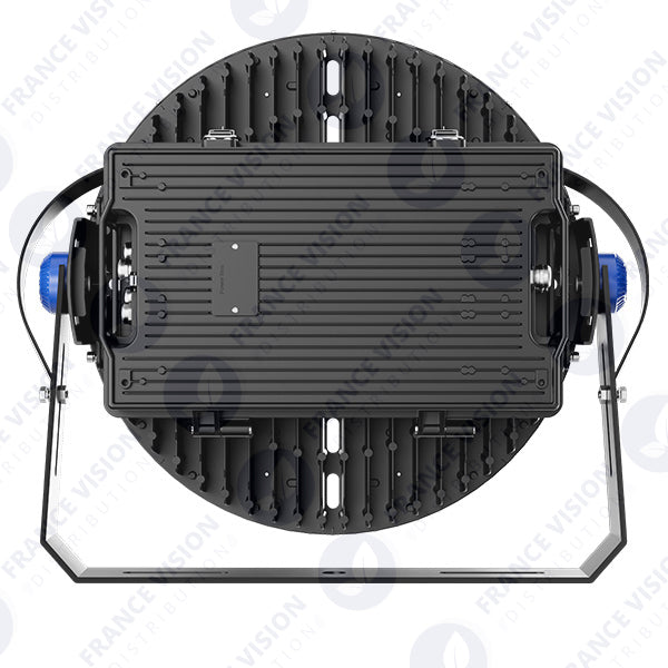 Projecteur de stade - Série ROUND V2 - 500 Watts -  95 000 Lumens - 190 Lumens/Watt - Angle 20° /  30° / 45° / 60° au choix - IP66 - 59 x 51 x 26 cm - 3000k à 6500k - Dimmable - Transformateur SOSEN - Garantie 5 ans