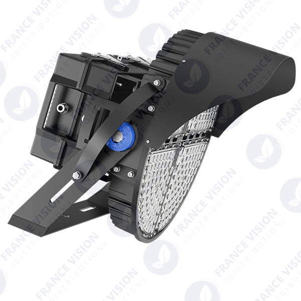 Projecteur de stade - Série ROUND V2 - 500 Watts -  95 000 Lumens - 190 Lumens/Watt - Angle 20° /  30° / 45° / 60° au choix - IP66 - 59 x 51 x 26 cm - 3000k à 6500k - Dimmable - Transformateur SOSEN - Garantie 5 ans