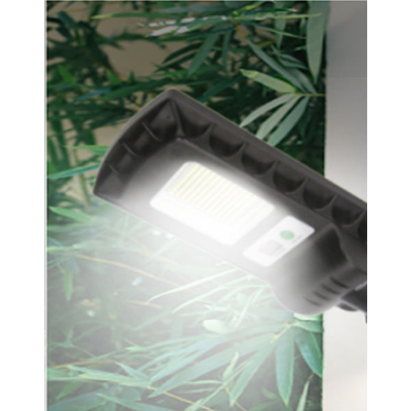 Lampe de rue solaire - Série CYCLOPE - Rendu lumineux 80 Watts - Angle éclairage 180 ° - IP67 - 25 x 14 x 4 cm - Avec capteur crépusculaire – Support mural intégré – Couleur 6000K