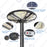 Lampe solaire pour extérieur - Série OVNI TRICOLORE - Rendu lumineux 300W - 2000 lumens - Angle 360° - 55 x 10 cm - Diamètre tube d'insertion 60 / 80 mm - Télécommande - Détecteur de mouvement - Capteur crépusculaire - Couleur de température au choix