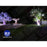 Projecteur LED solaire - Série WARRIOR RGBW (Multicolores + Blanc) - 300 Watts - Angle 120° - Lampe 34 x 27 x 8 cm - Panneau solaire 58 x 35 cm - IP67 - Avec télécommande - Avec capteur crépusculaire - Bluetooth - Rythme musical